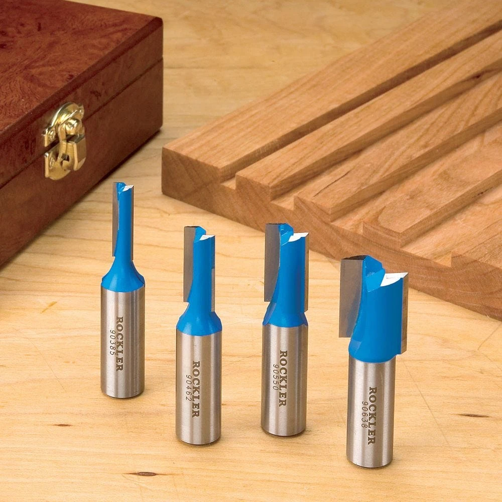 Rockler 4-Pc. Straight Bit Set - 1/2" Shank 2 Rockler 4-Pc. Straight Bit Set - 1/2" Shank - Image 2