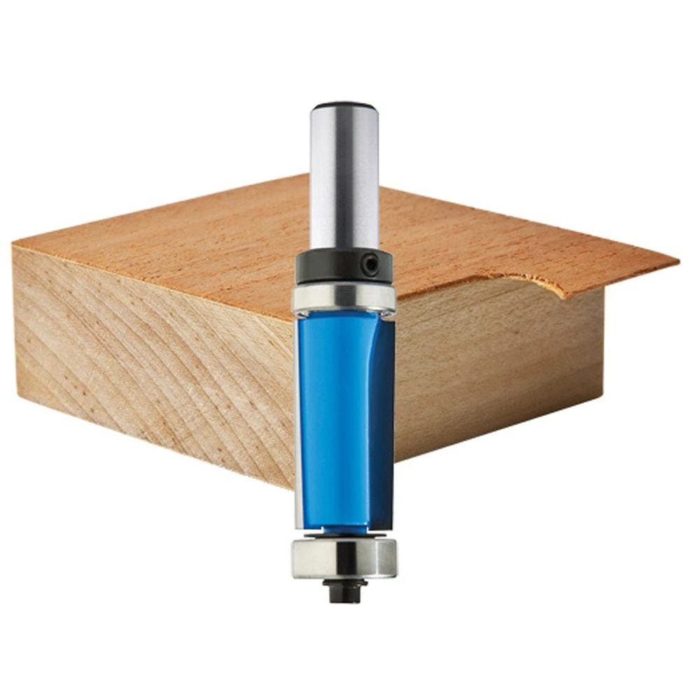 Rockler Double Bearing Shear Flush Trim Router Bit - 3/4" Dia X 1-1/2" H X 1/2" Shank 2 Rockler Double Bearing Shear Flush Trim Router Bit - 3/4" Dia X 1-1/2" H X 1/2" Shank - Image 2