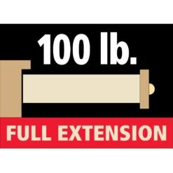 100-lb. Push-to-Open Full Extension Drawer Slides - Centerline® 757-P (16" To 22") -Home Tools Sale Shop 47849 04 1000