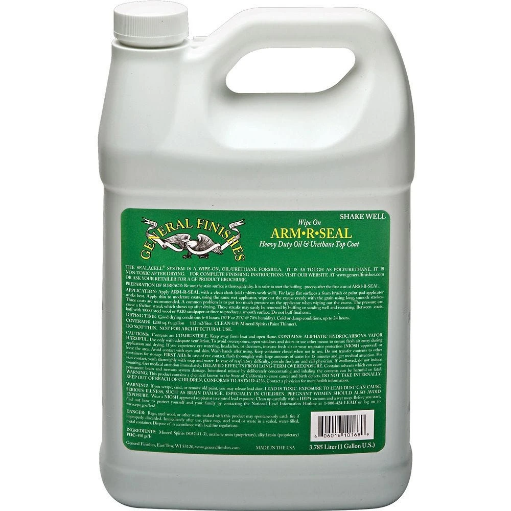 General Finishes Arm-R-Seal Urethane Top Coat, Gloss 1 General Finishes Arm-R-Seal Urethane Top Coat, Gloss