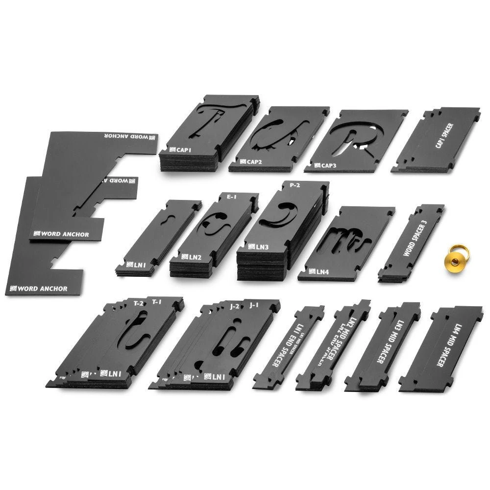 Rockler Interlock Signmaker's Templates, Script Font 8 Rockler Interlock Signmaker's Templates, Script Font - Image 8