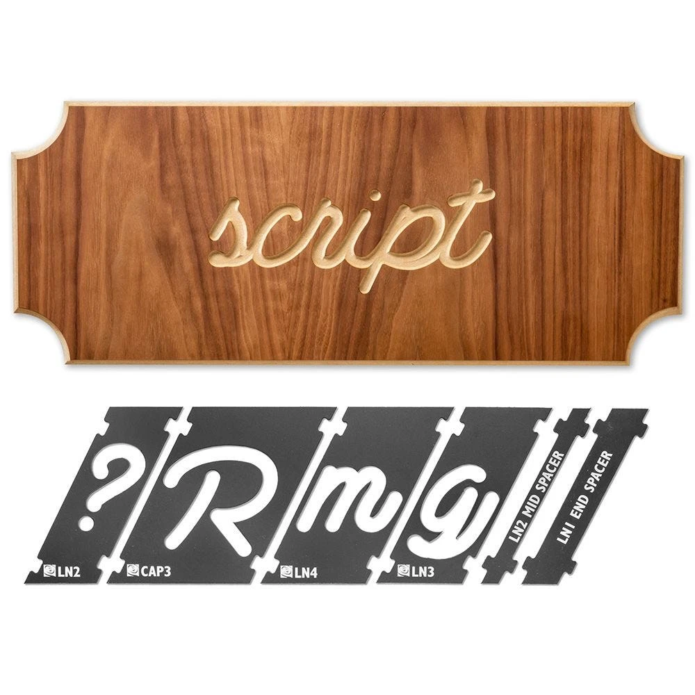 Rockler Interlock Signmaker's Templates, Script Font 4 Rockler Interlock Signmaker's Templates, Script Font - Image 4