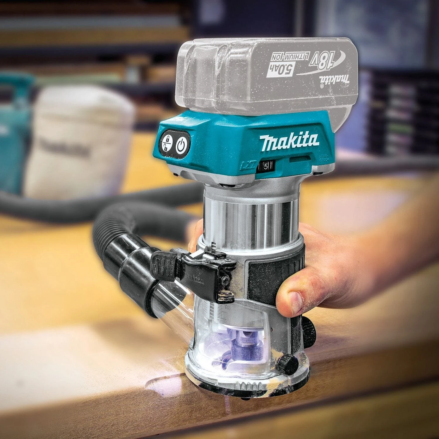 Makita XTR01Z 18V LXT Lithium-Ion Brushless Cordless Compact Router, Bare Tool 1 Makita XTR01Z 18V LXT Lithium-Ion Brushless Cordless Compact Router, Bare Tool