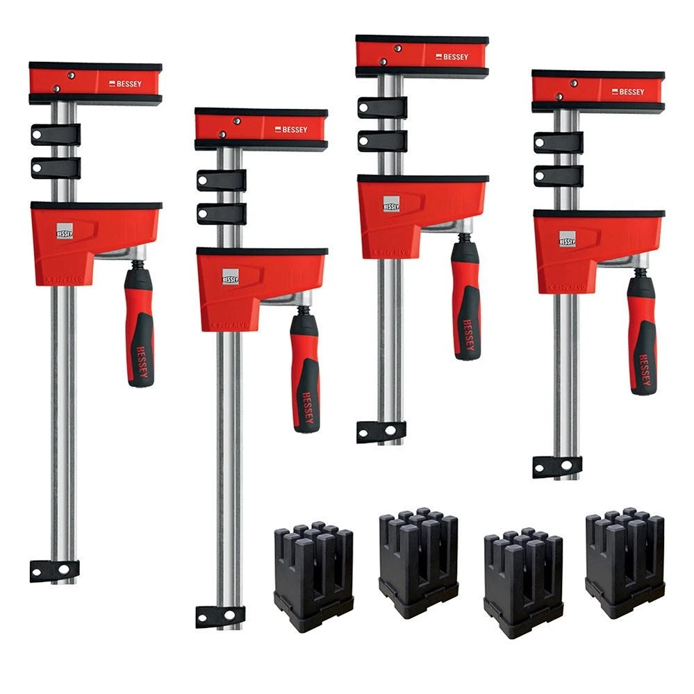 Bessey REVOlution Parallel Clamp/Framing Kit With (2) 50'', (2) 24'' And KP Blocks 1 Bessey REVOlution Parallel Clamp/Framing Kit With (2) 50'', (2) 24'' And KP Blocks