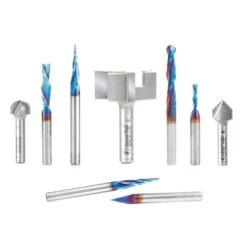 Axiom 9-Piece CNC Router Bit Set By Amana Tool (for Iconic Series)