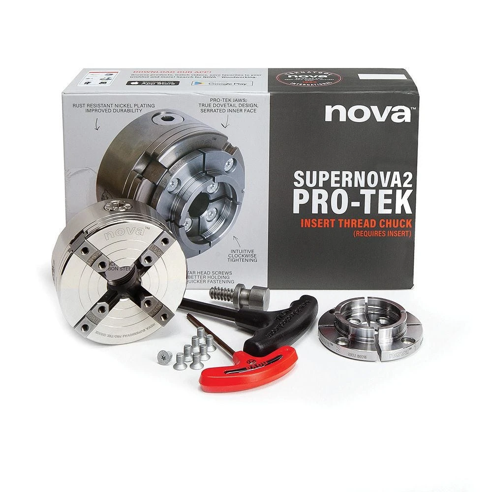 Nova 23262 Pro-Tek SuperNova2 Chuck With 2'' Jaws, Insert Version 2 Nova 23262 Pro-Tek SuperNova2 Chuck With 2'' Jaws, Insert Version - Image 2
