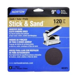 Adhesive Disc Paper 120 Grit, 9" (2-Pack)
