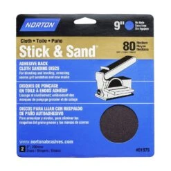 Adhesive Disc Paper 80 Grit, 9" (2-Pack)