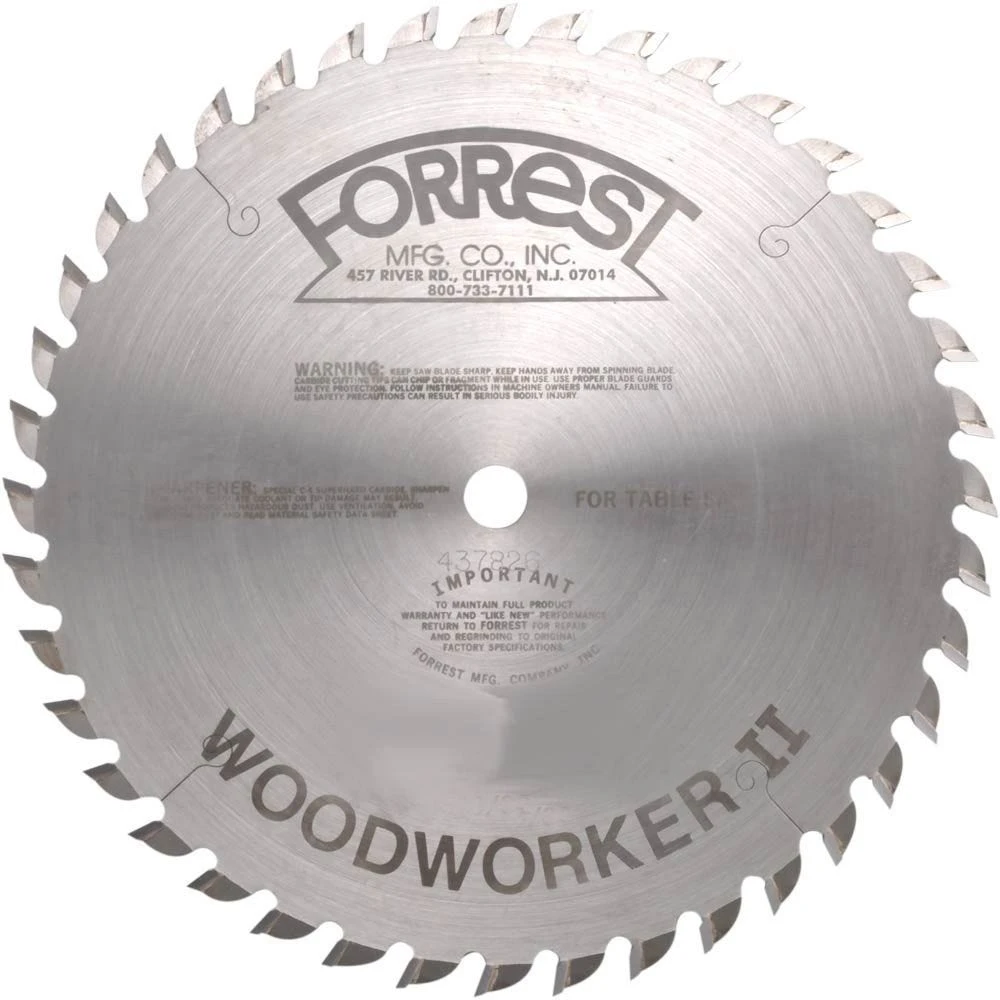 10'' X 40T ATB Forrest Woodworker II General Purpose Blade 1 10'' X 40T ATB Forrest Woodworker II General Purpose Blade