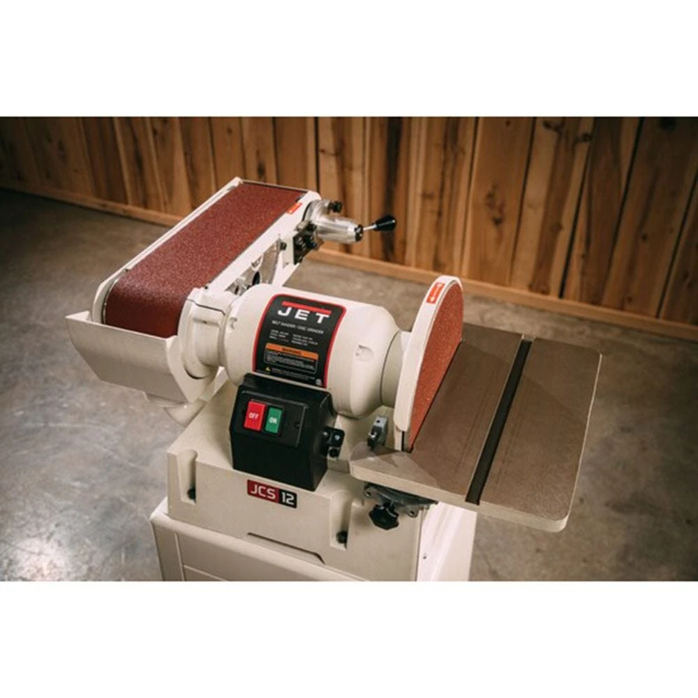 Jet® 6'' X 48'' Belt And 12'' Disc Sander Combo W/Closed Stand 2 Jet® 6'' X 48'' Belt And 12'' Disc Sander Combo W/Closed Stand - Image 2