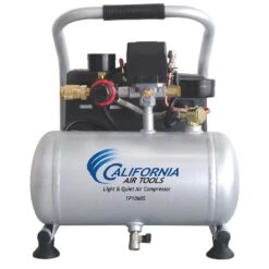Light & Quiet Portable Air Compressor, 0.6 HP, 1 Gallon