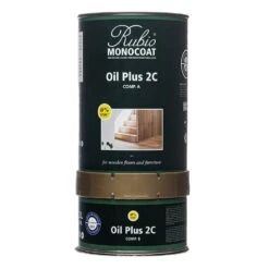 Rubio Monocoat Oil Plus 2C Wood Finish Combo Kit, 1.3 Liter, Pure