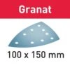 120-Grit 100x150mm Festool Granat 9-Hole Delta Abrasive Sheets, 10-Pack (577538)