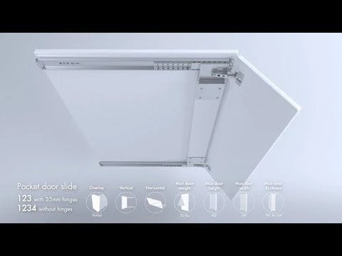 Accuride 1321 Pro-Pocket Door Slides With Hinges 3 Accuride 1321 Pro-Pocket Door Slides With Hinges - Image 3